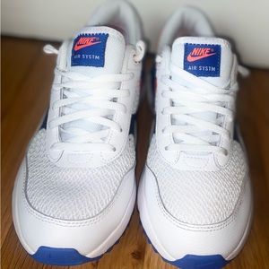 Nike Air Max System GS Trainers Shoes White Crimson Color Size 7Y